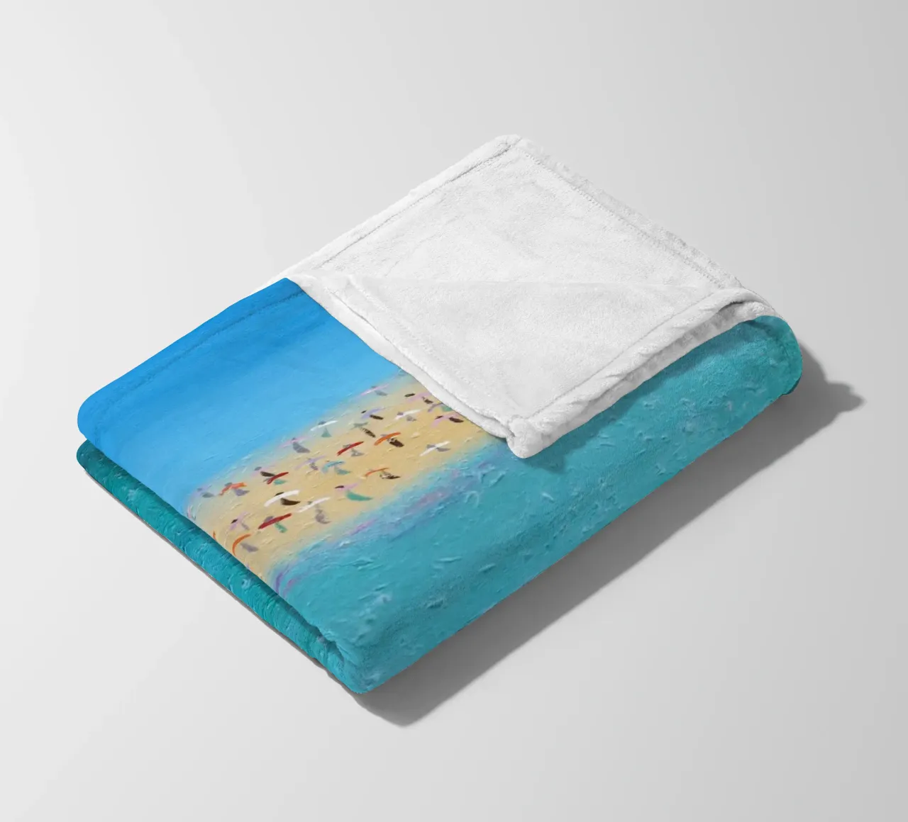 Happy Holidays fleece blanket by Helen Joynson