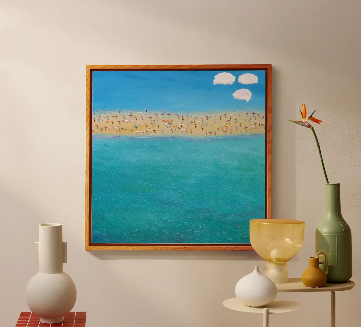 Happy Holidays Acryl-Glas von Helen Joynson