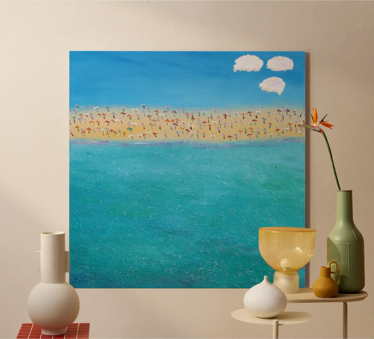 Happy Holidays acrylic glass by Helen Joynson