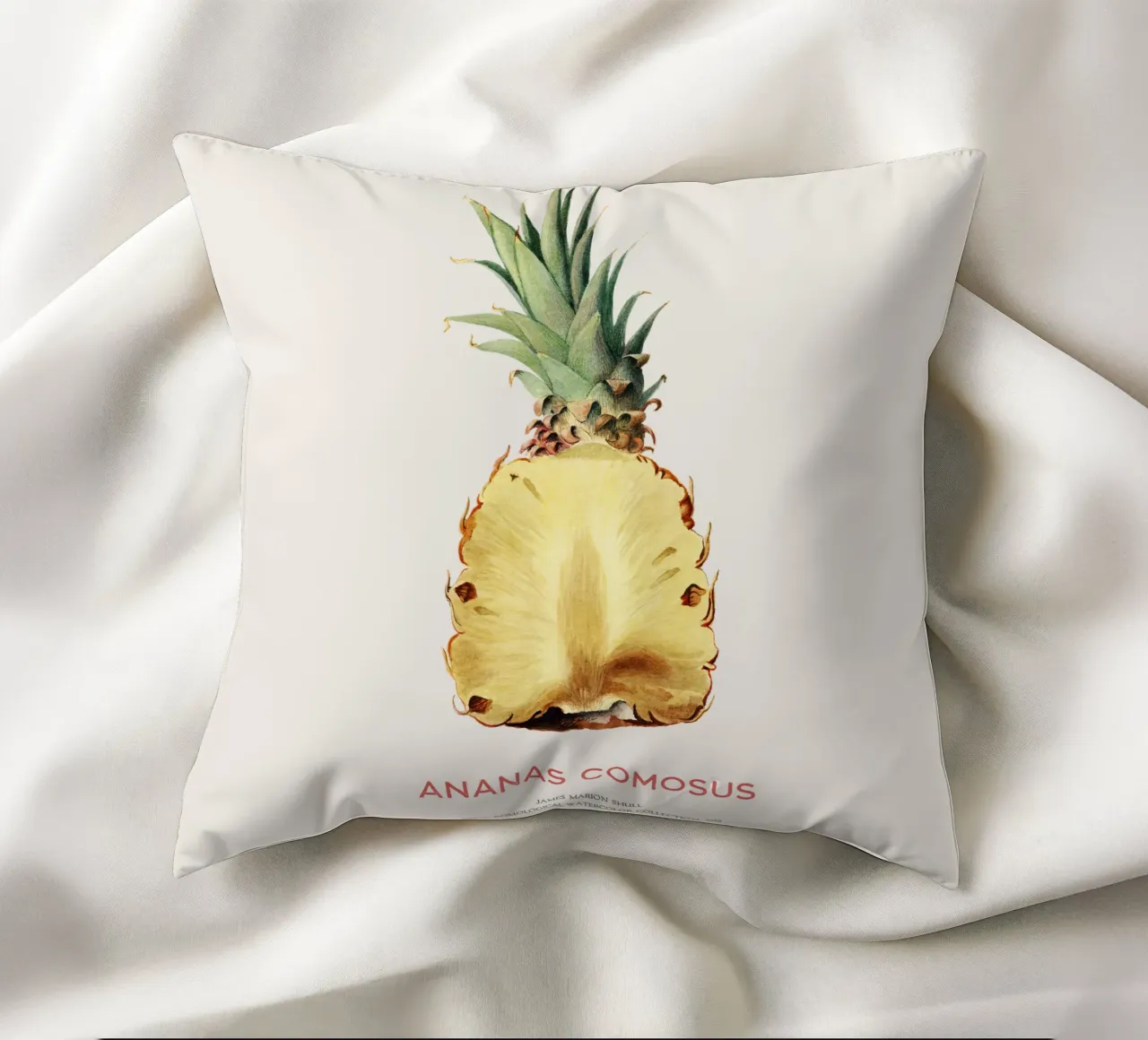 Ananas o Ananas comosus cuscino da Vintagrafica