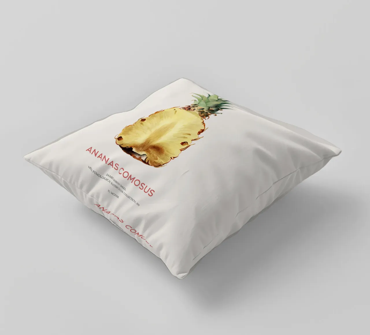 Ananas o Ananas comosus cuscino da Vintagrafica