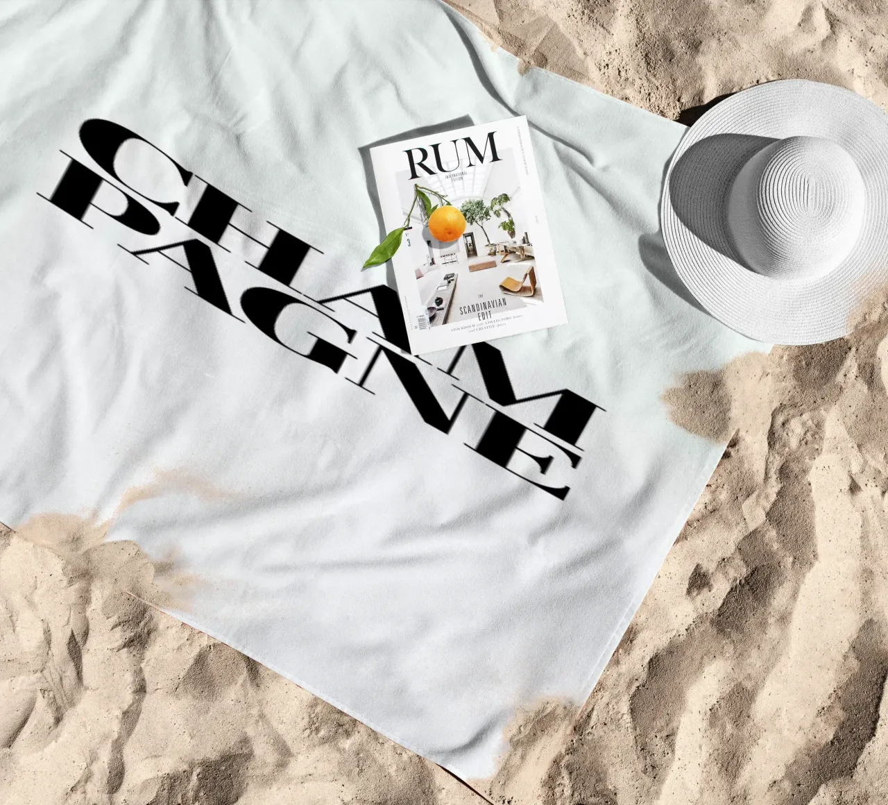 Champagne telo mare da Studio One