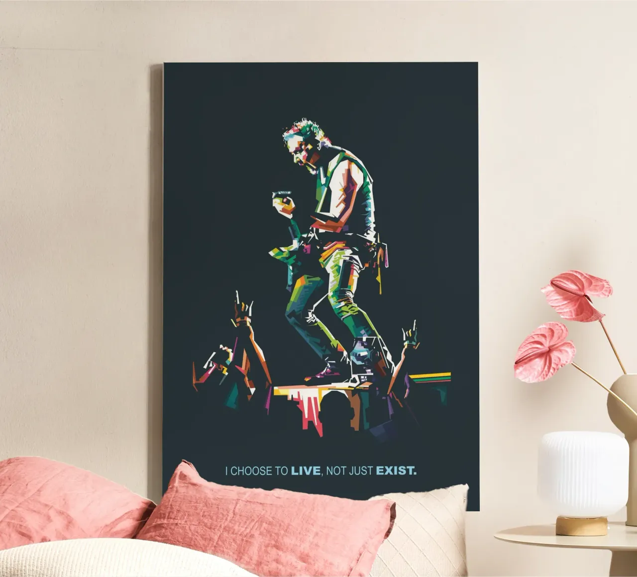 I choose to live not just exist canvas with Floater frame by Alkahfsmart