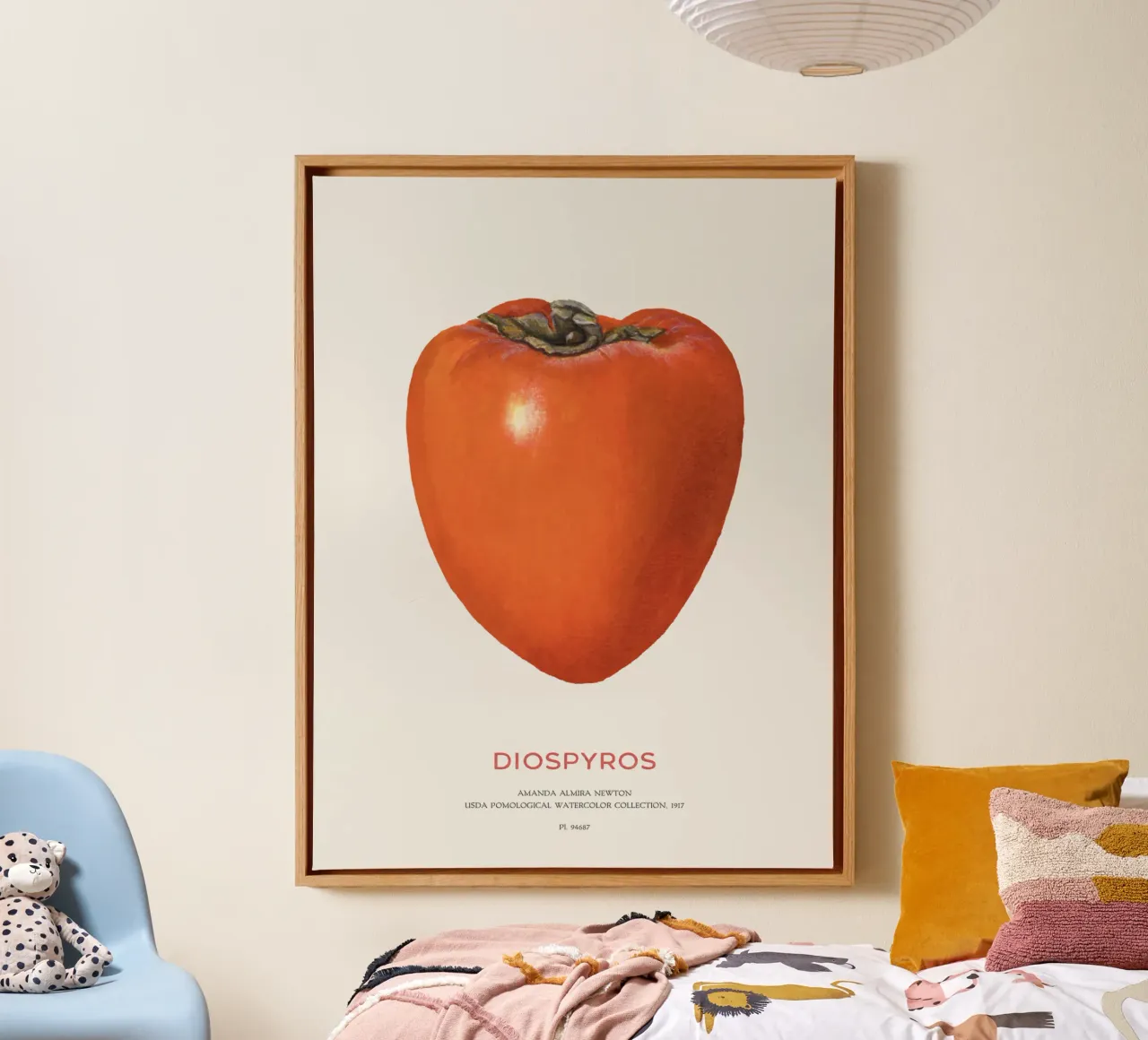 Persimmon o Diospyros tela con Cornice a cassetta da Vintagrafica