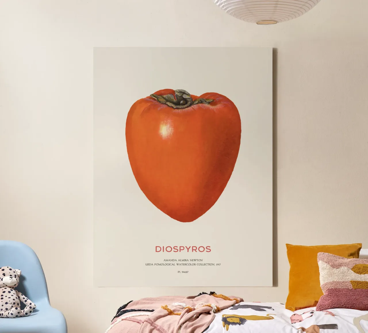 Persimmon o Diospyros tela con Cornice a cassetta da Vintagrafica
