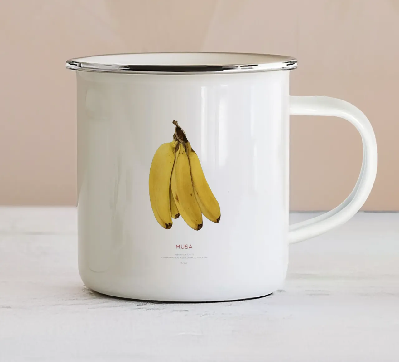 Banana o Musa tazza in smalto da Vintagrafica