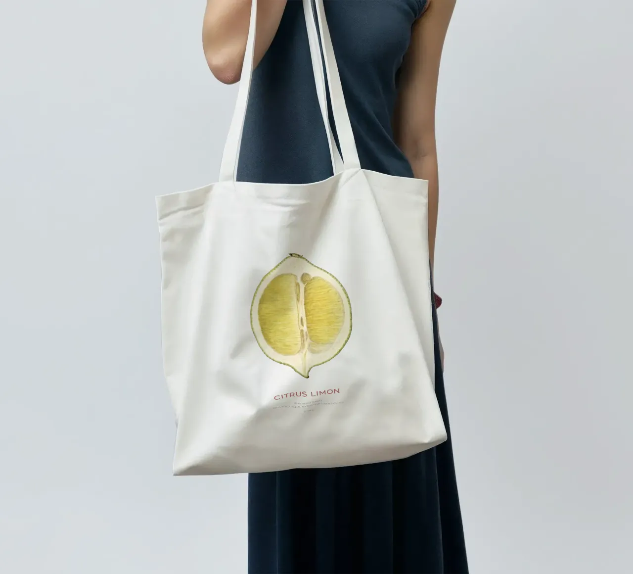 Zitrone oder Citrus limon Jutebeutel von Vintagrafica