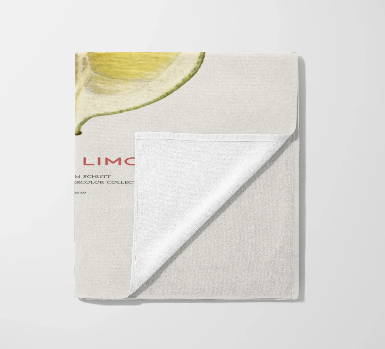 Zitrone oder Citrus limon Strandtuch von Vintagrafica