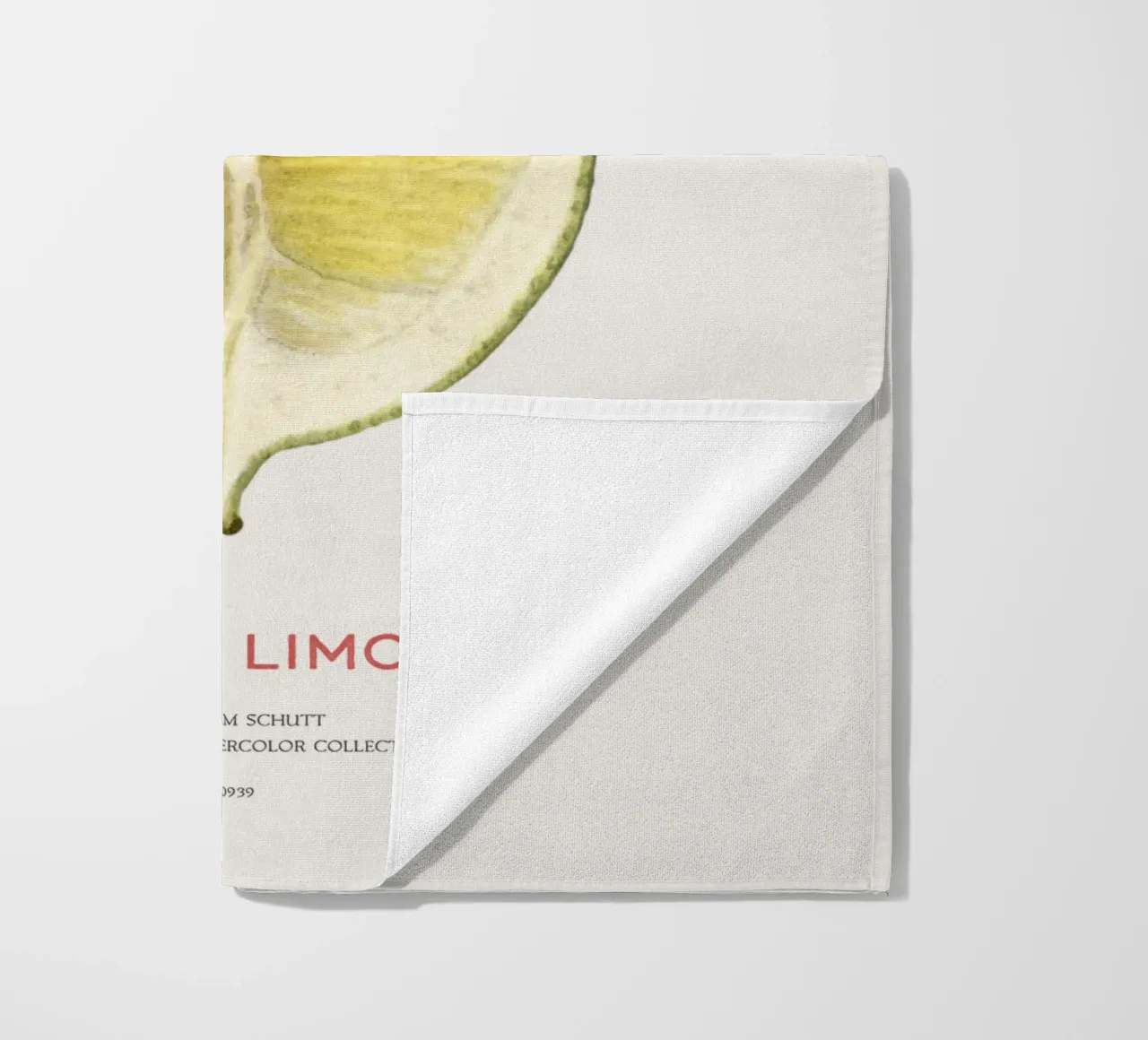 Zitrone oder Citrus limon Strandtuch von Vintagrafica