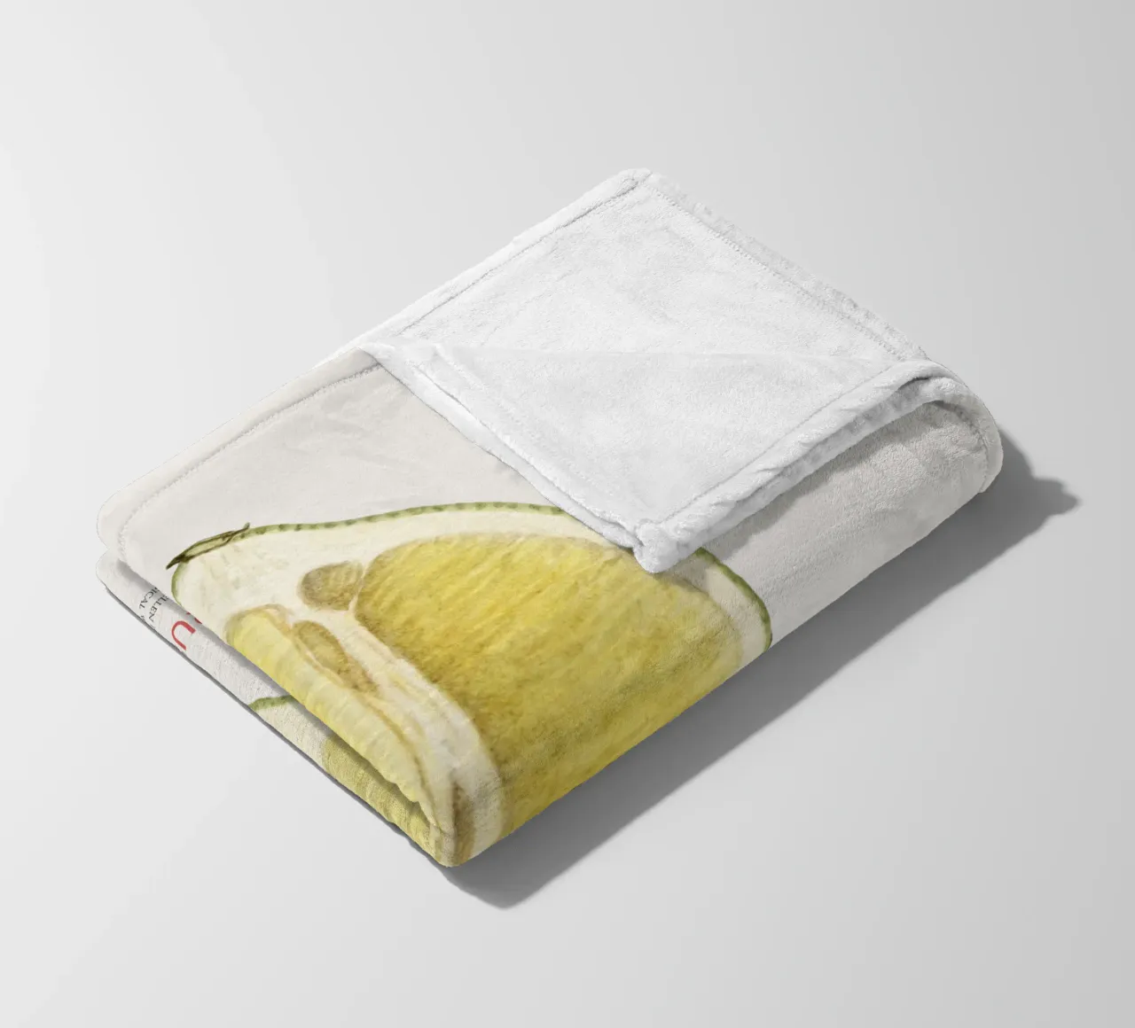 Zitrone oder Citrus limon Fleecedecke von Vintagrafica