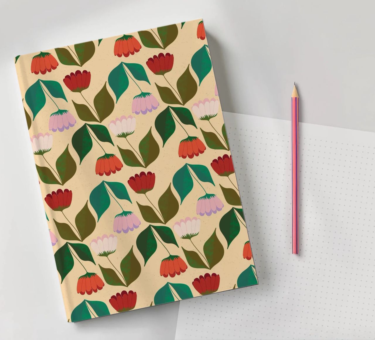 Tulips in a row notebook by nicigabrieldesigns