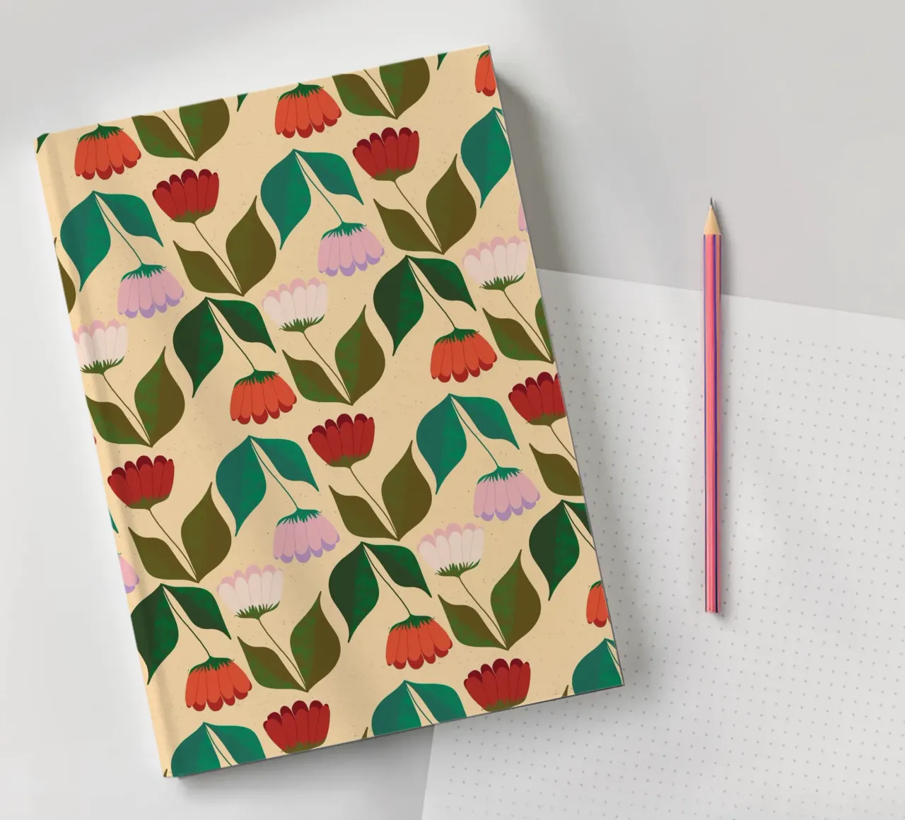 Tulipes en ligne carnet de notes de nicigabrieldesigns
