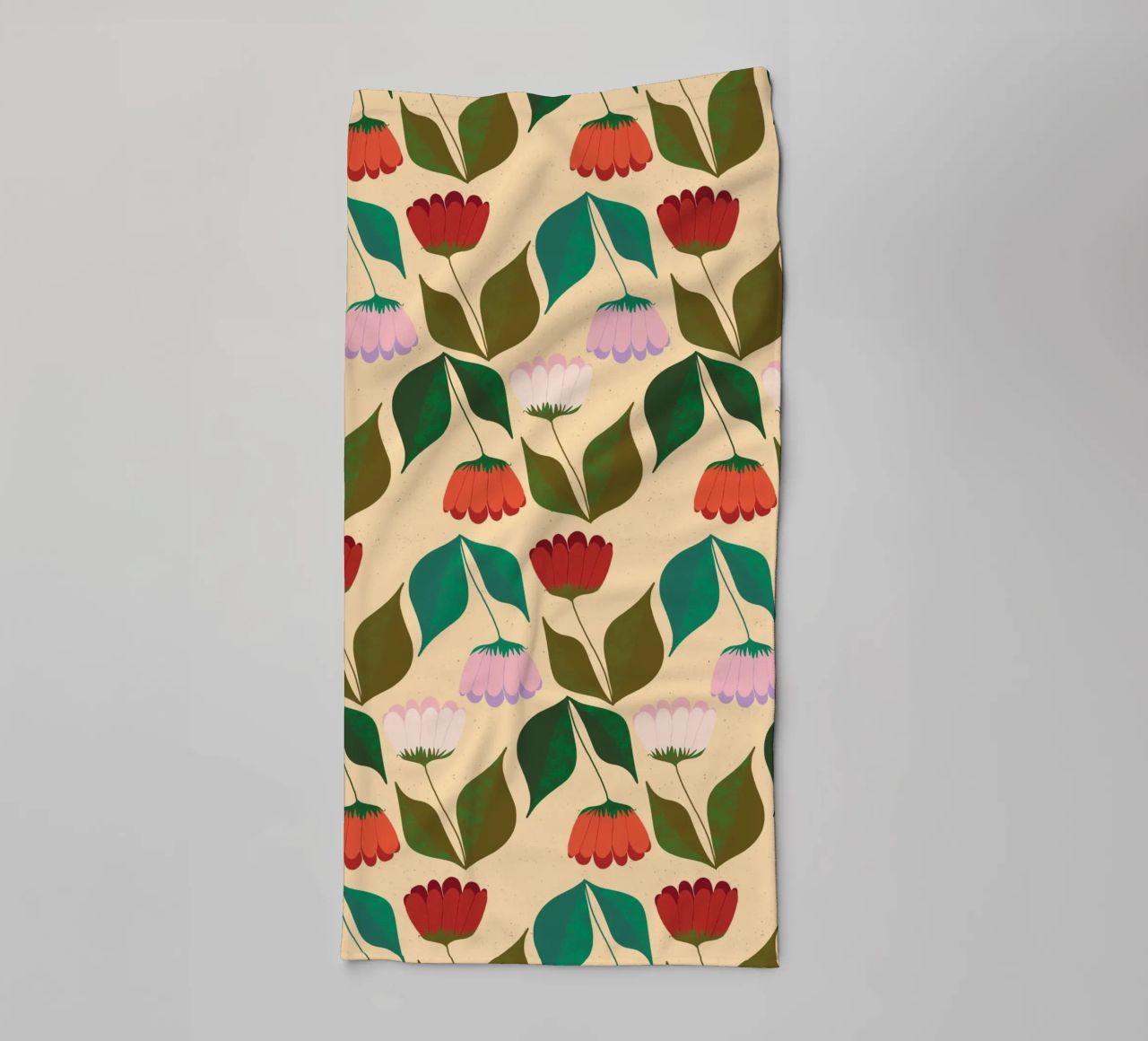 Tulips in a row towel by nicigabrieldesigns