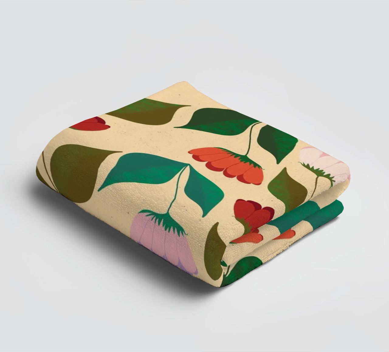 Tulips in a row towel by nicigabrieldesigns