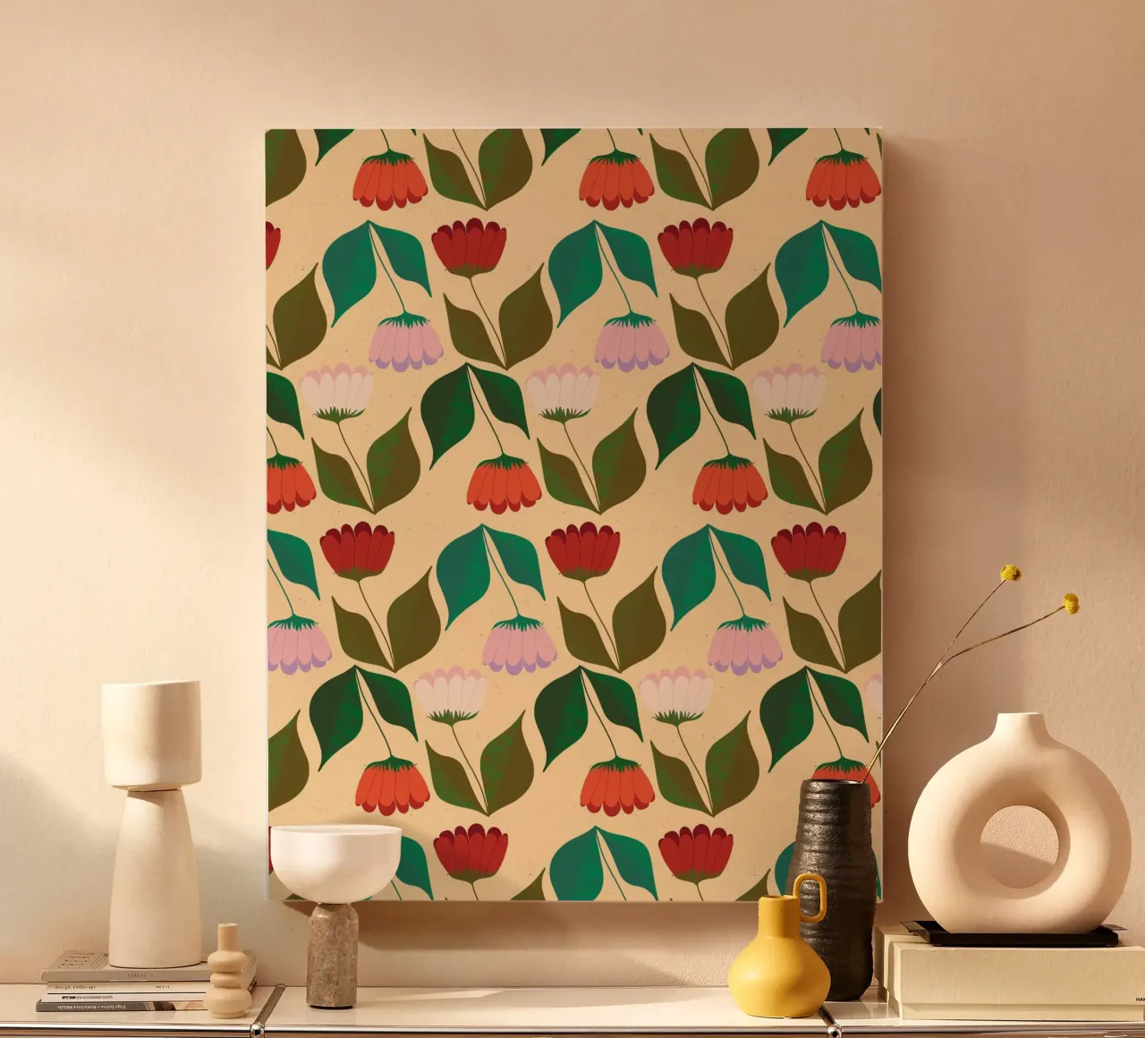 Tulips in a row canvas by nicigabrieldesigns