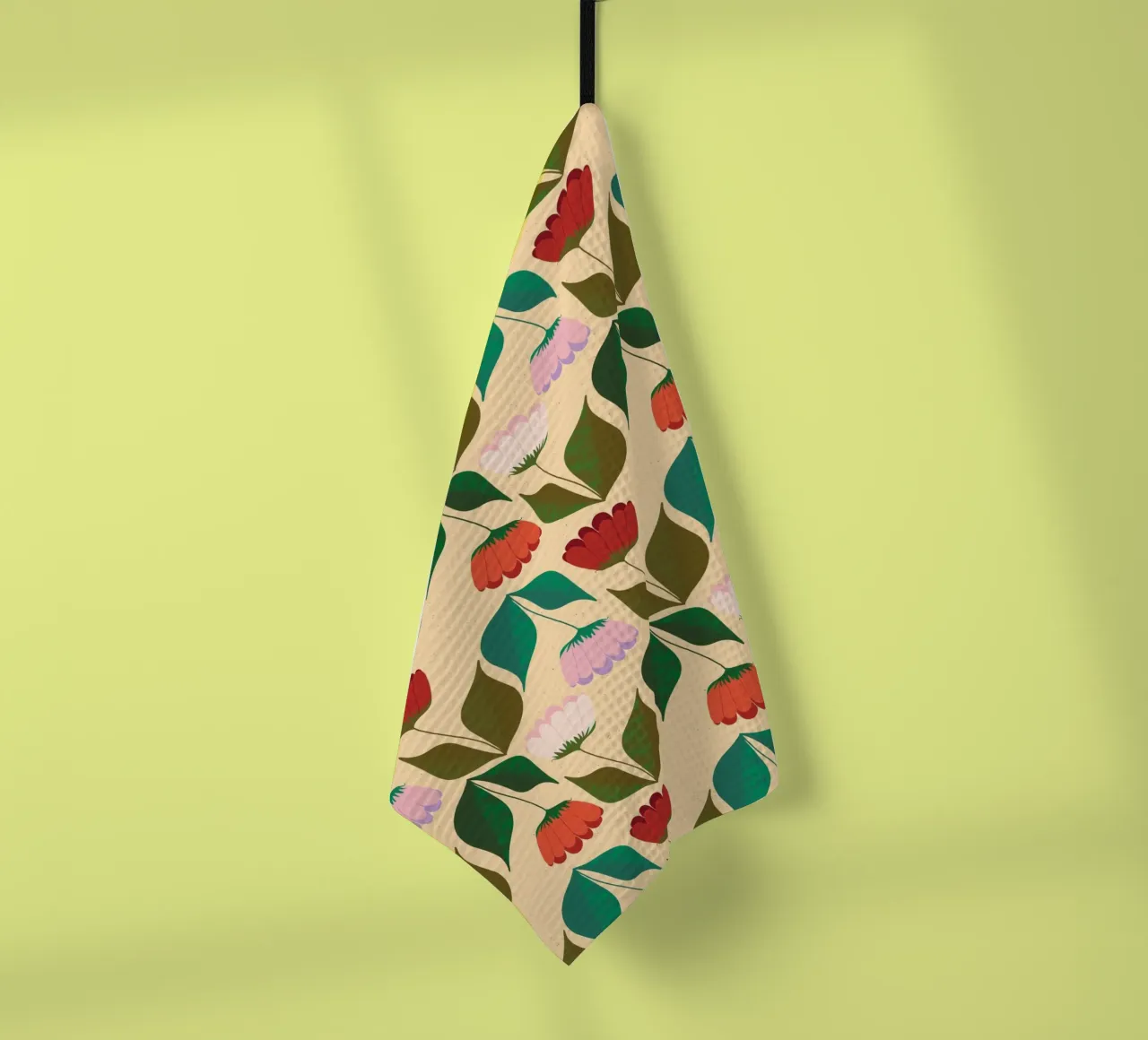 Tulips in a row tea towel by nicigabrieldesigns