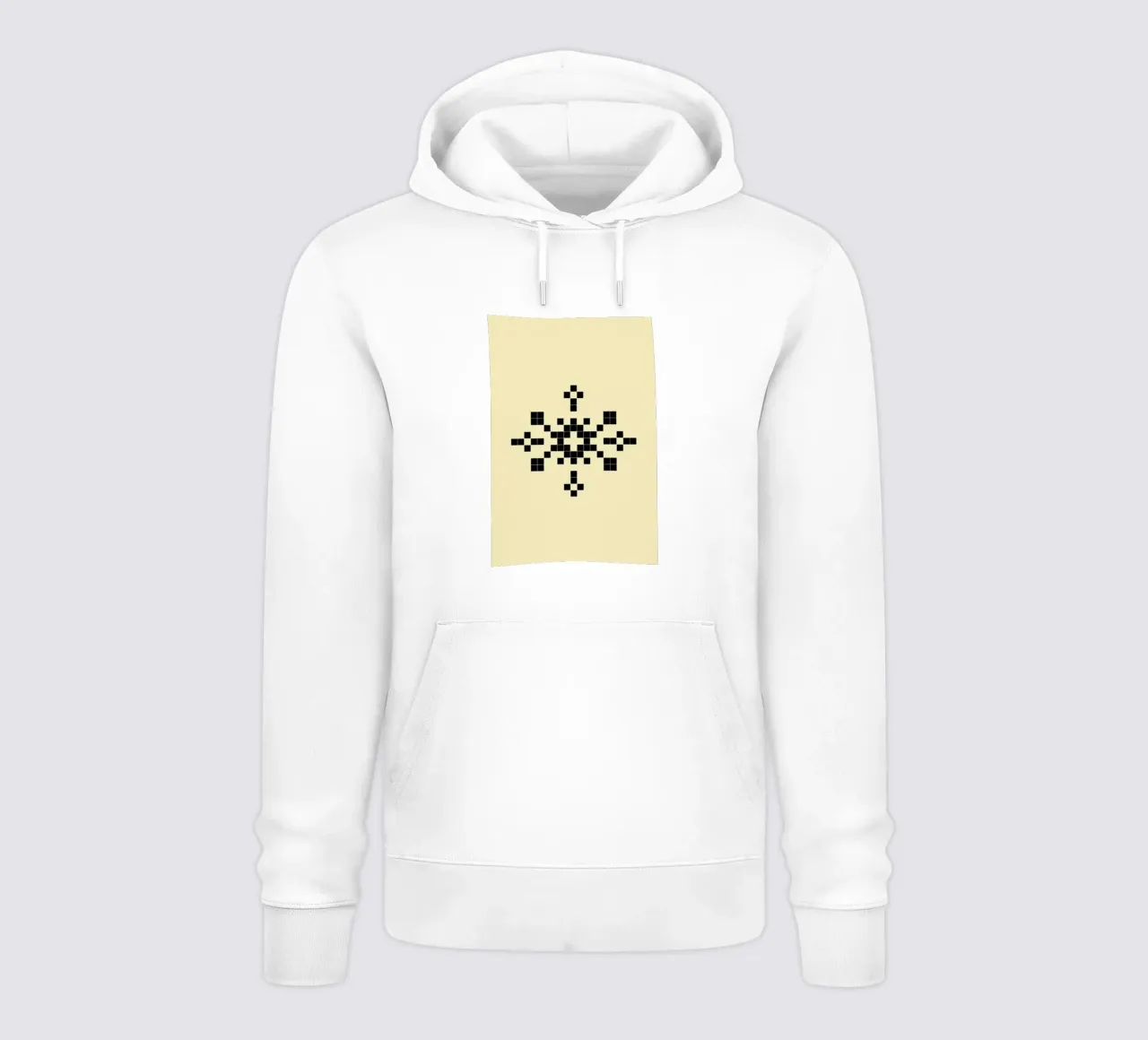 Pixel Snowflake Yellow felpa con cappuccio da Studio One