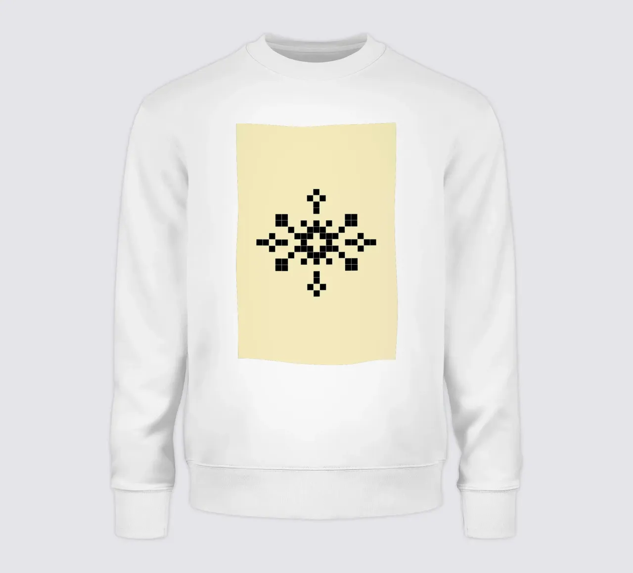 Pixel Snowflake Yellow felpa da Studio One