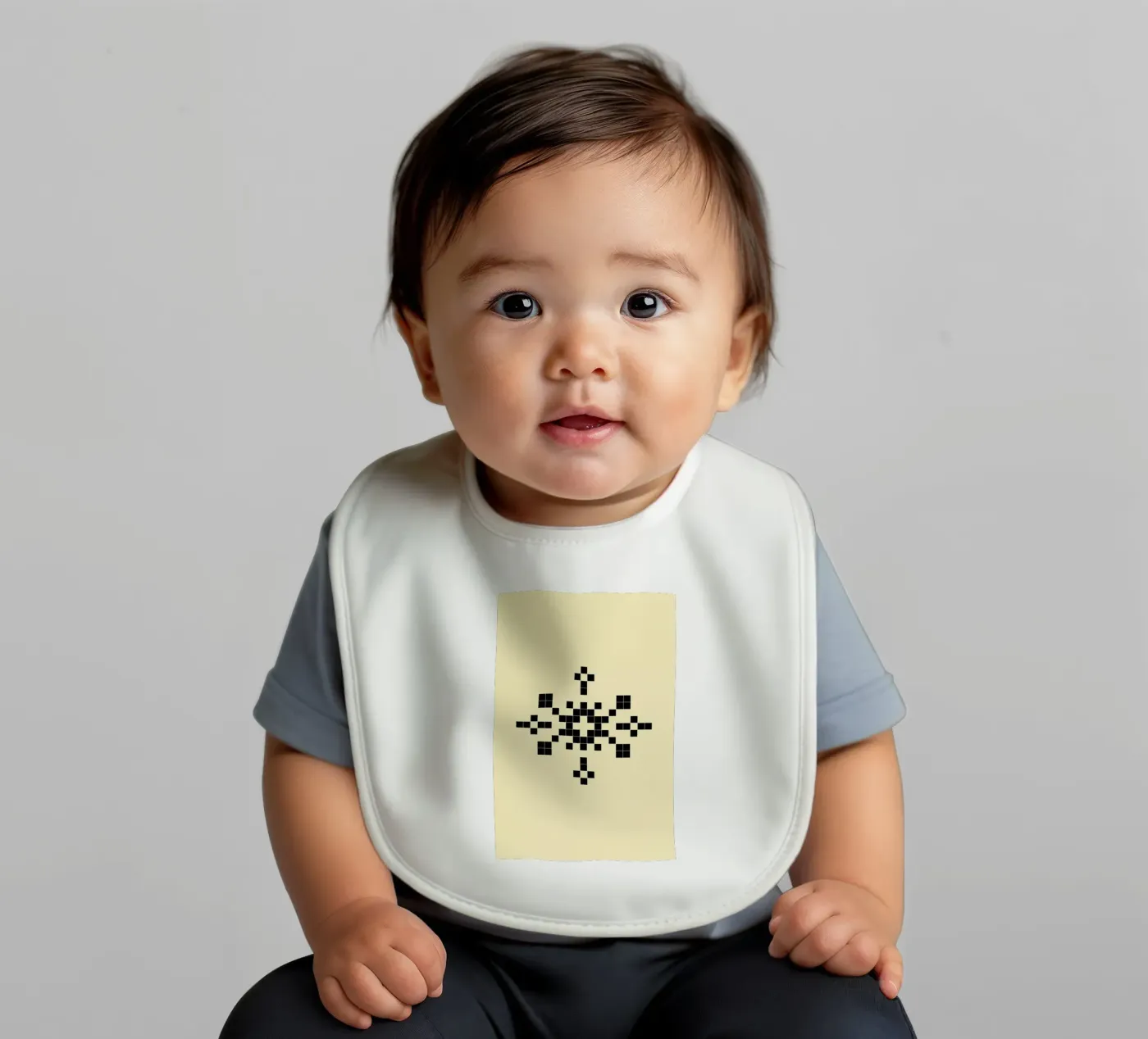 Pixel Snowflake Yellow bavaglino da Studio One