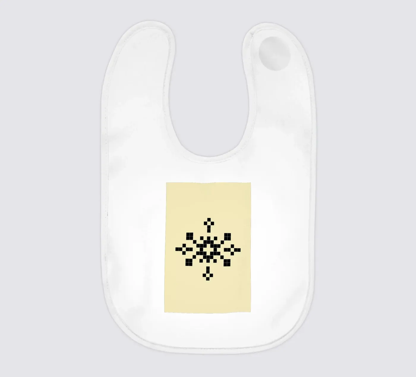 Pixel Snowflake Yellow bavaglino da Studio One