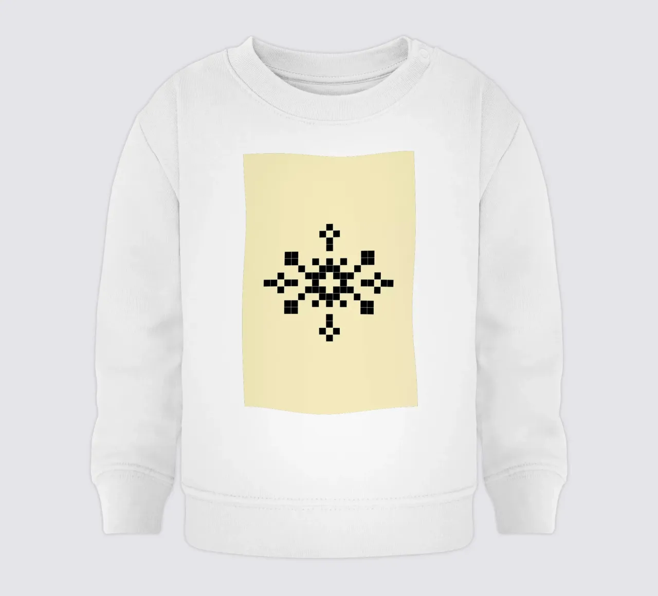 Pixel Snowflake Yellow felpa neonato da Studio One