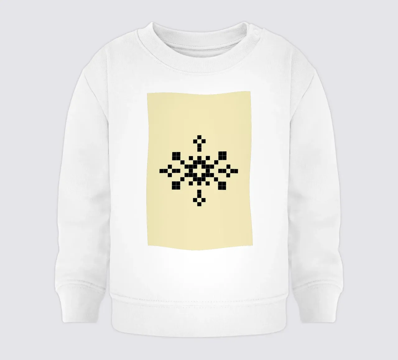 Pixel Snowflake Yellow felpa neonato da Studio One