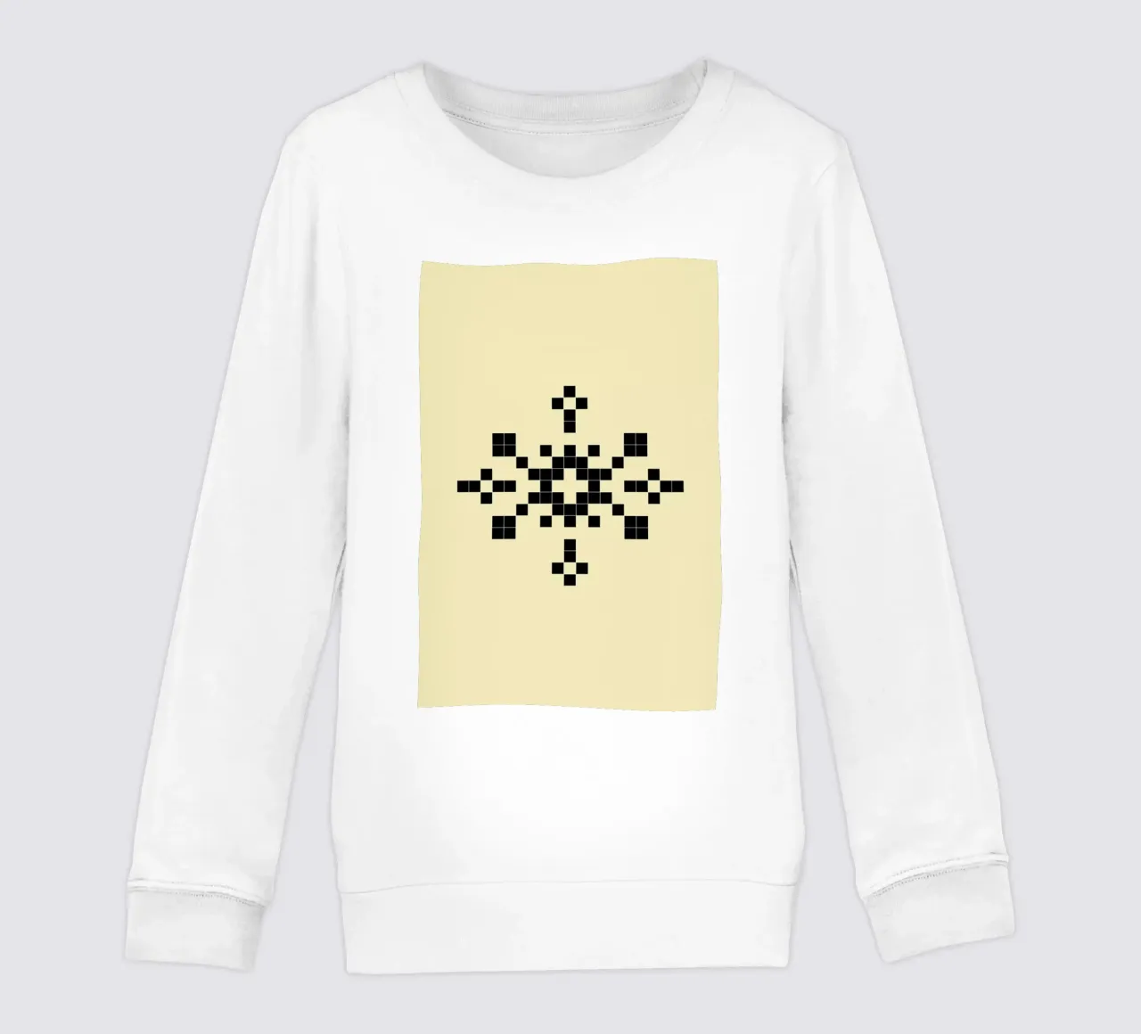Pixel Snowflake Yellow felpa bambino da Studio One