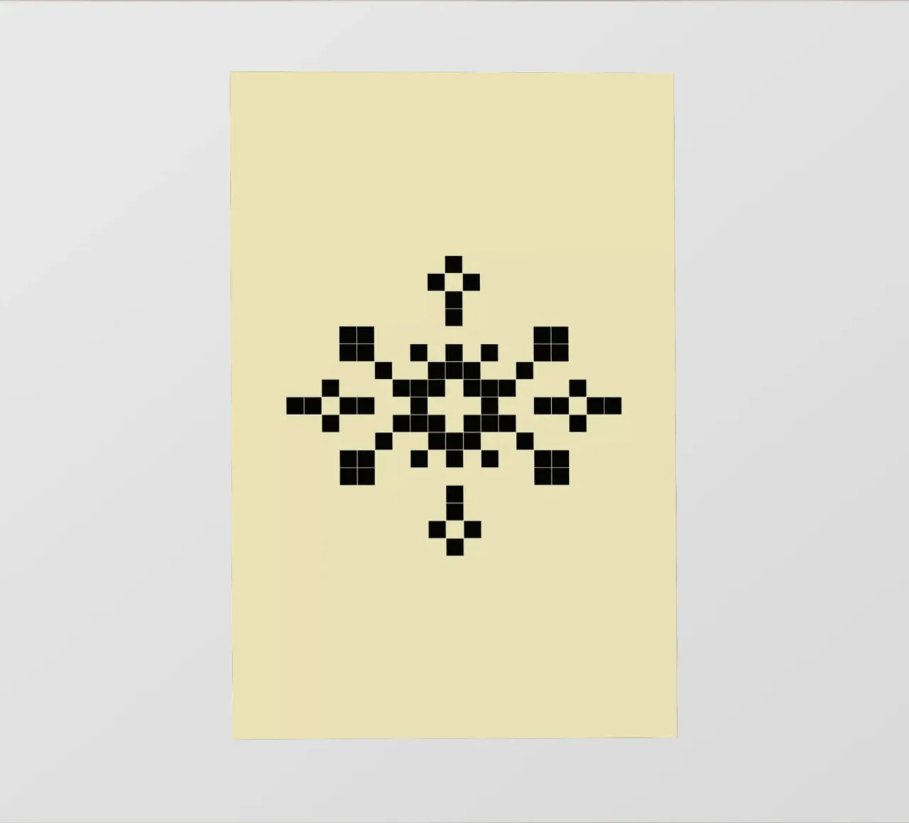 Pixel Snowflake Yellow pellicola backlit da Studio One