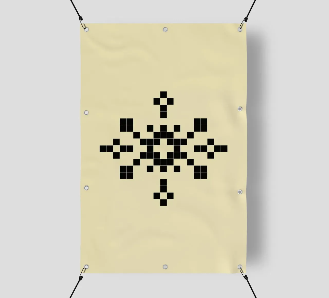 Pixel Snowflake Yellow telo in pvc da Studio One