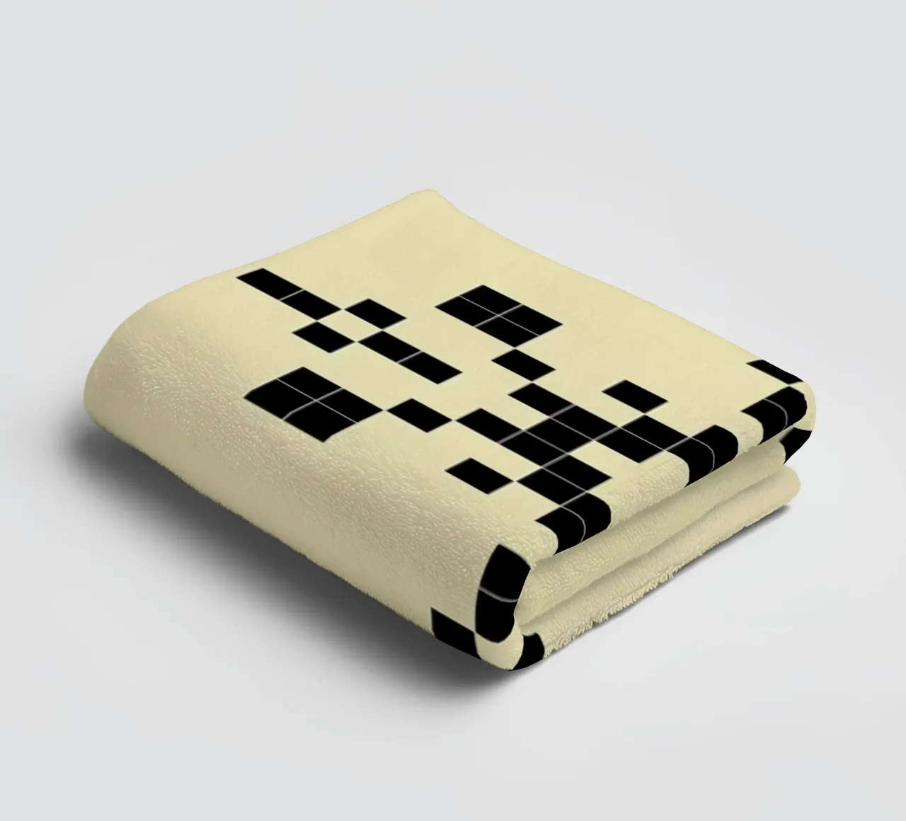 Pixel Snowflake Yellow asciugamano da bagno da Studio One