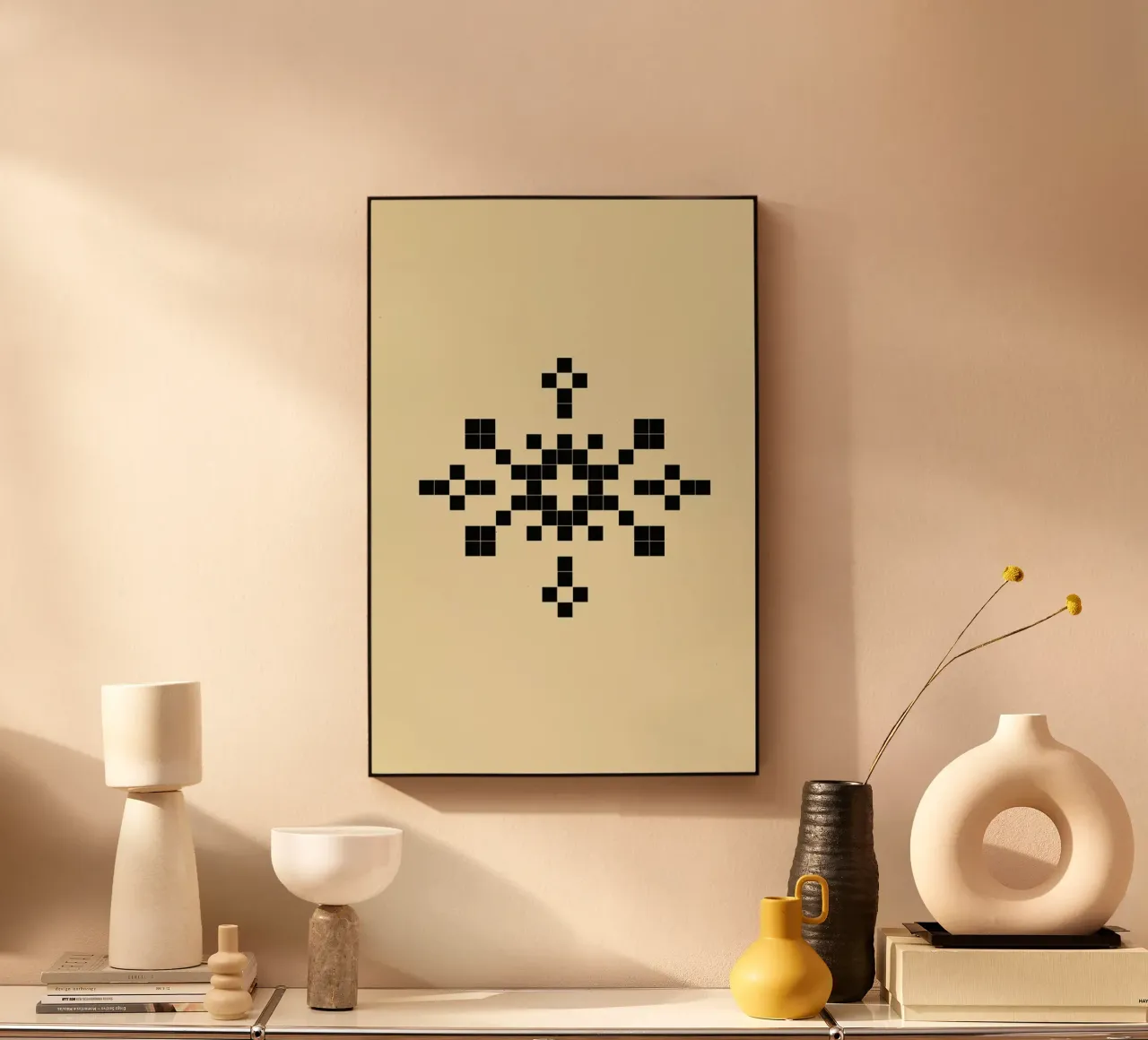 Pixel Snowflake Yellow plexiglass da Studio One