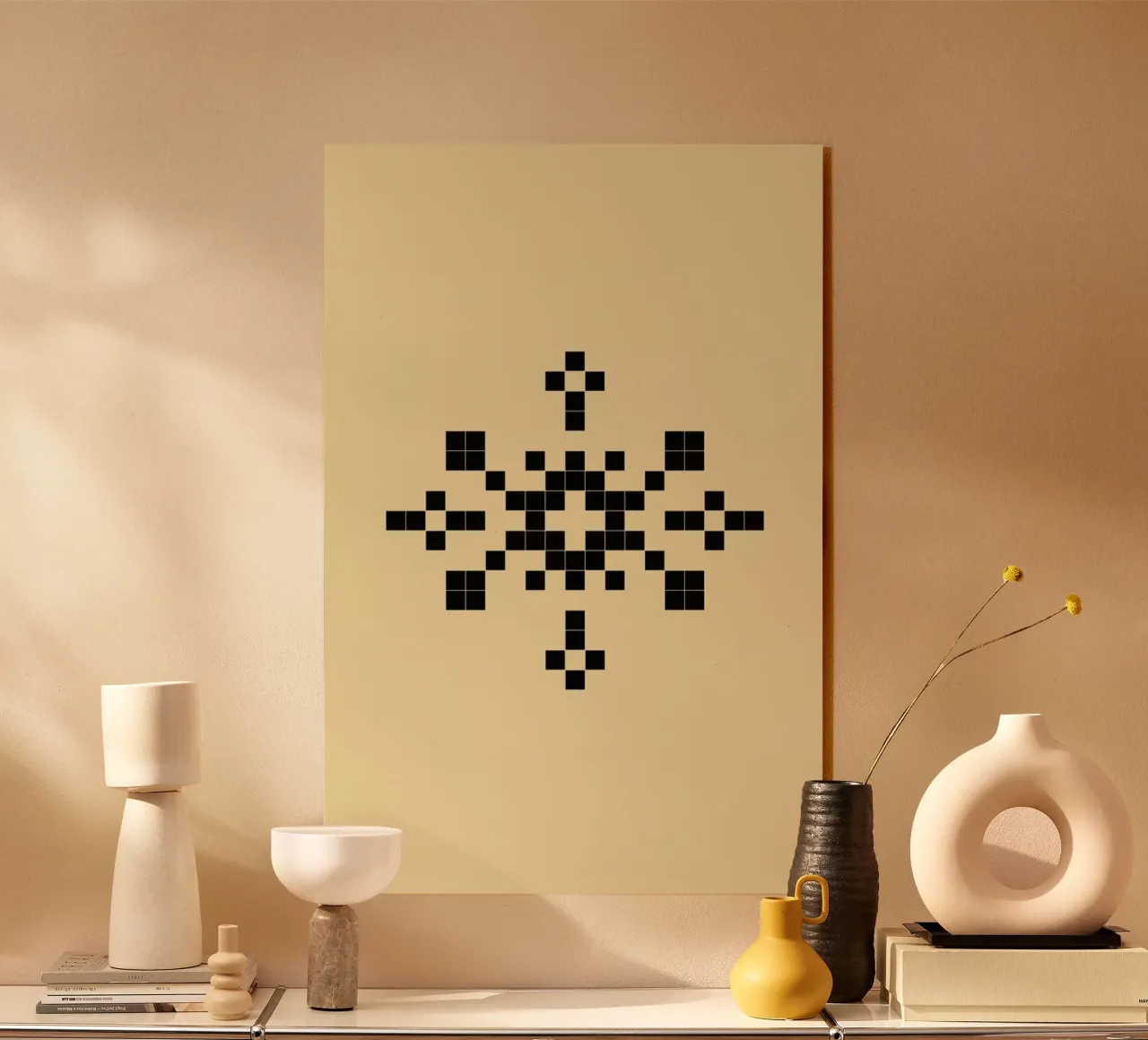Pixel Snowflake Yellow plexiglass da Studio One