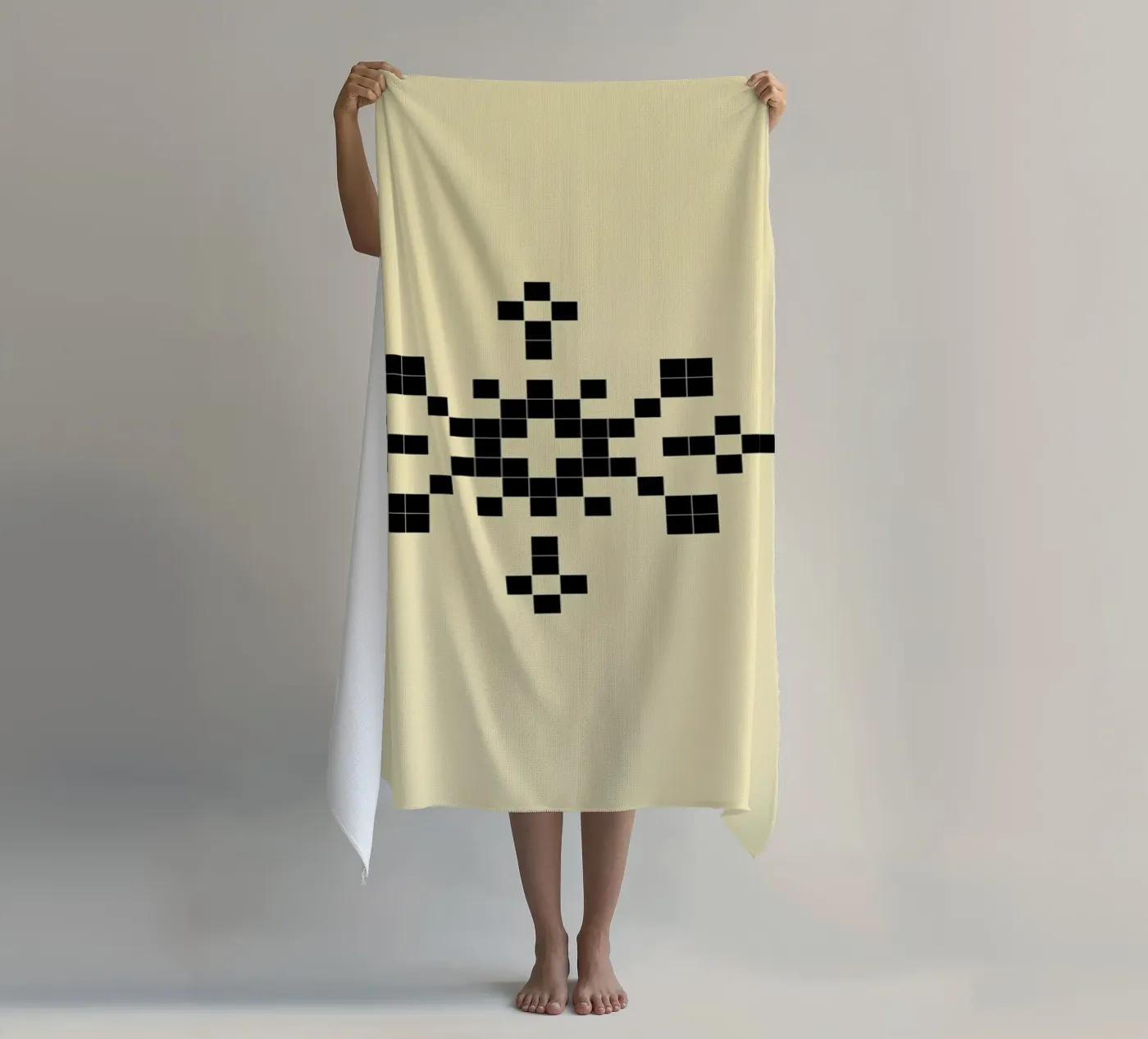 Pixel Snowflake Yellow telo mare da Studio One
