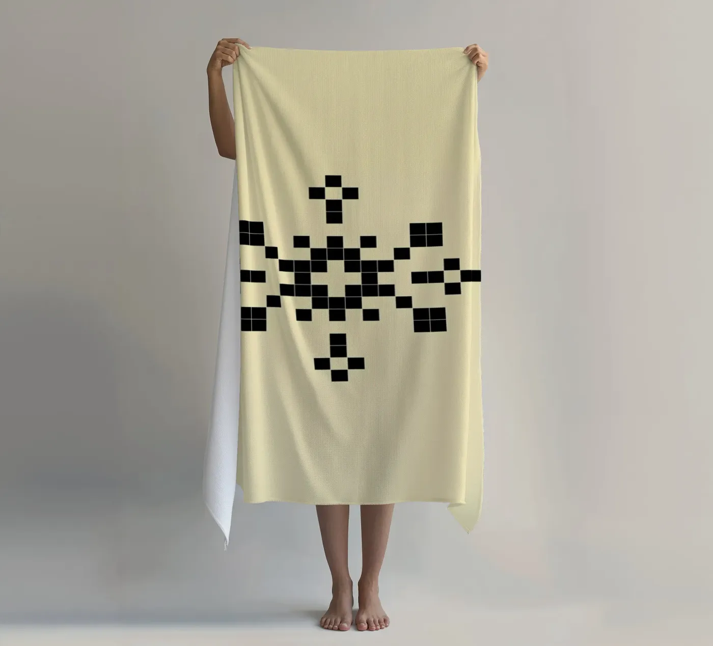 Pixel Snowflake Yellow telo mare da Studio One