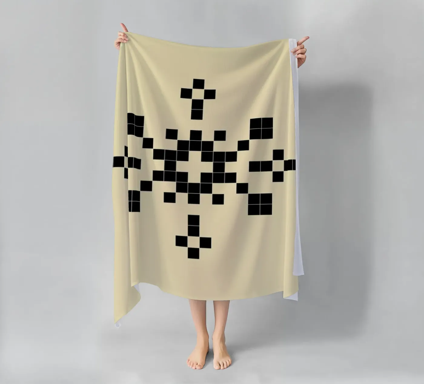 Pixel Snowflake Yellow telo mare da Studio One