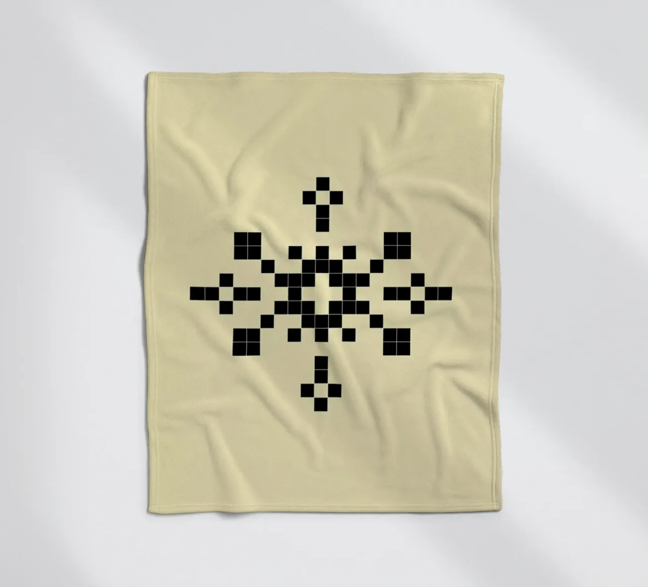 Pixel Snowflake Yellow coperta in pile da Studio One