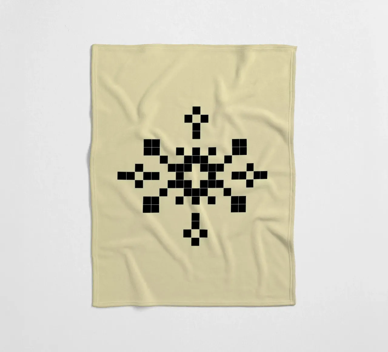 Pixel Snowflake Yellow coperta in pile da Studio One