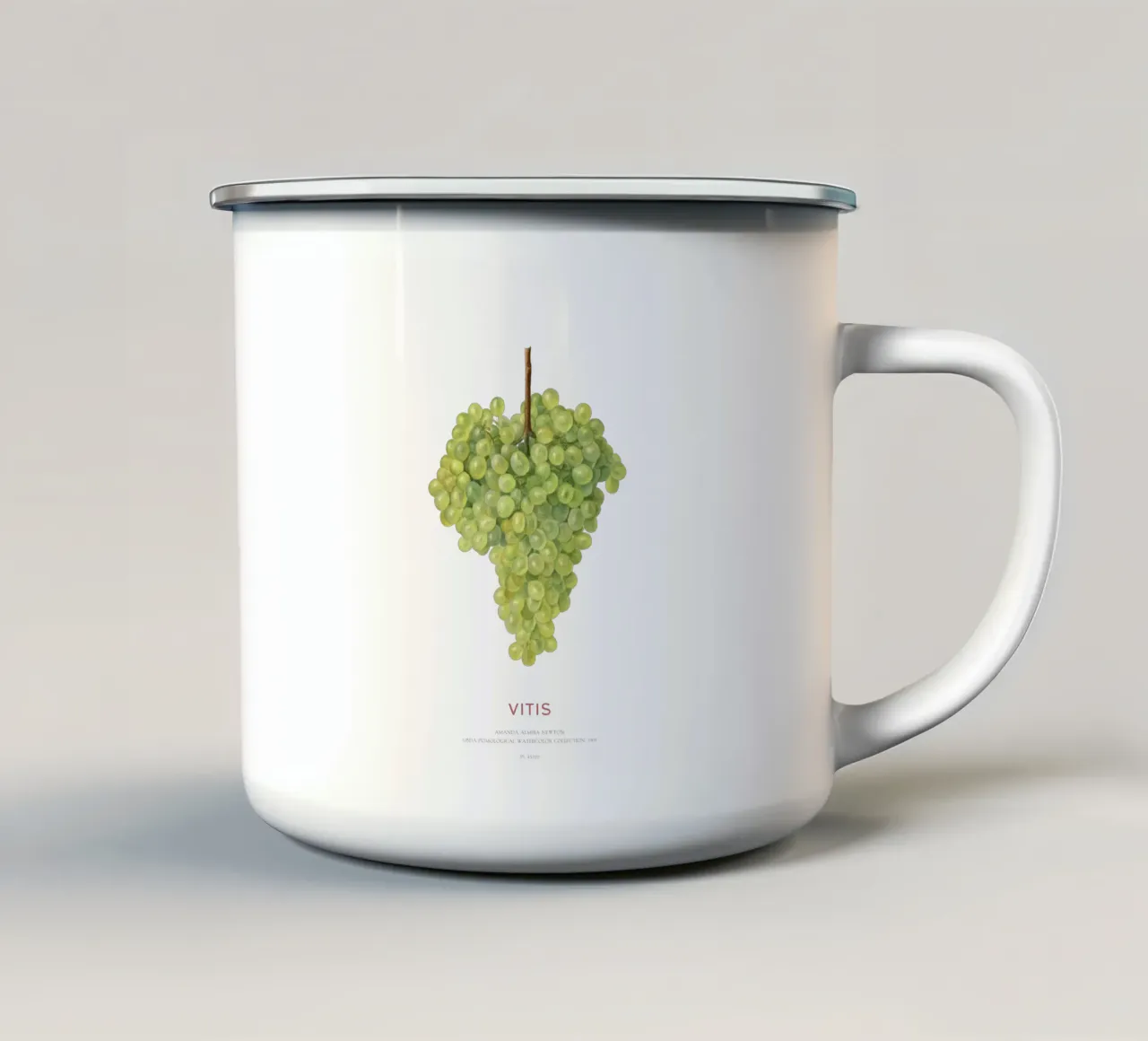 Uva o Vitis tazza in smalto da Vintagrafica