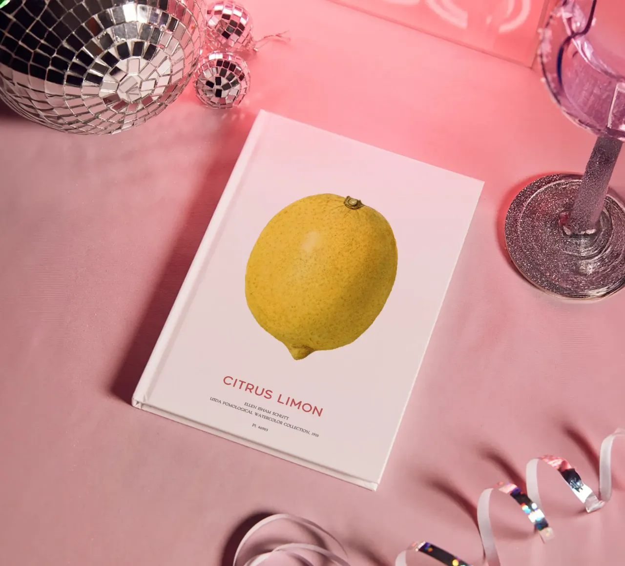 Citrus limon or Lemon fruit notebook by Vintagrafica