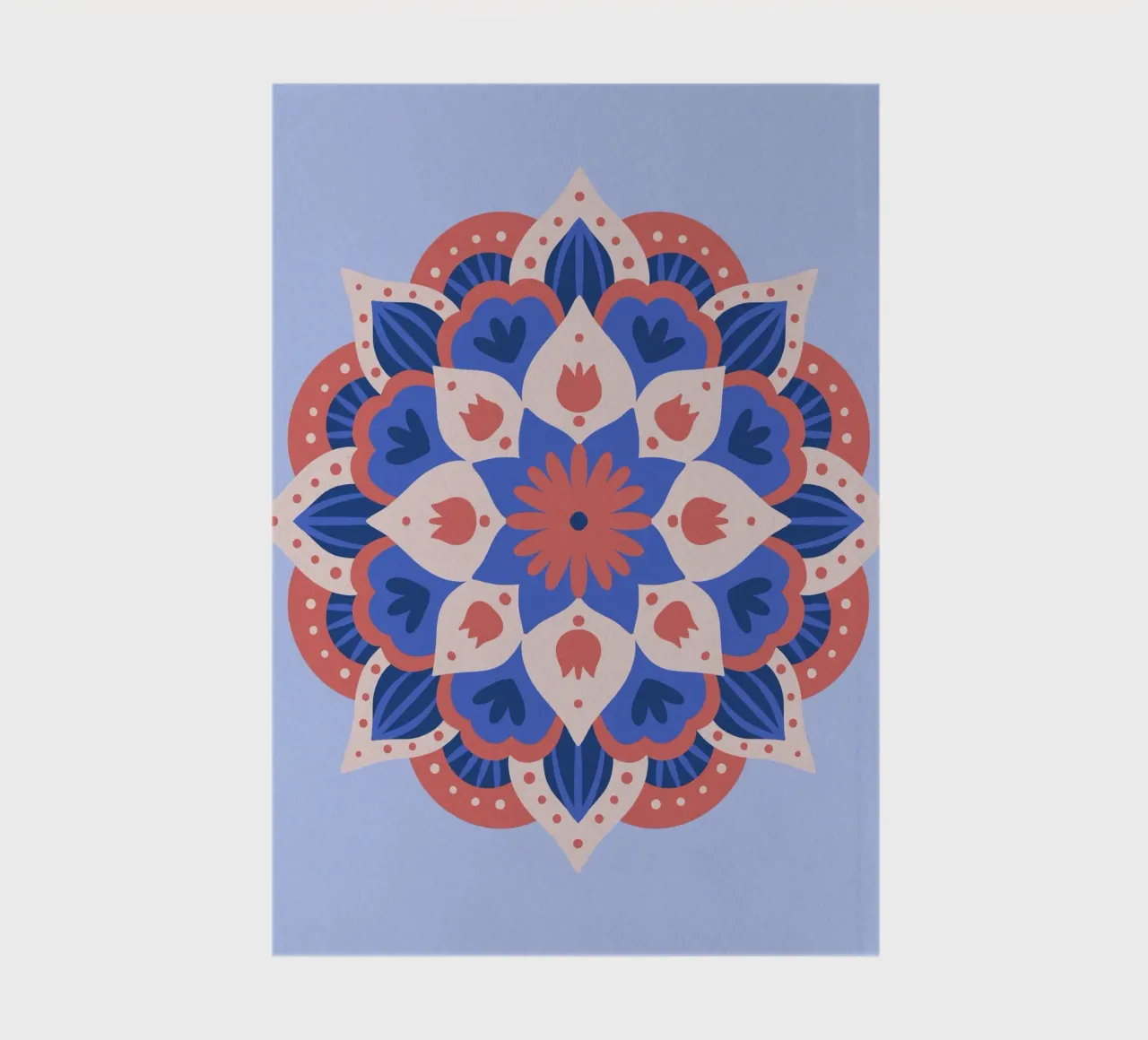 Mandala 1 - blu e corallo diario da Wackapacka