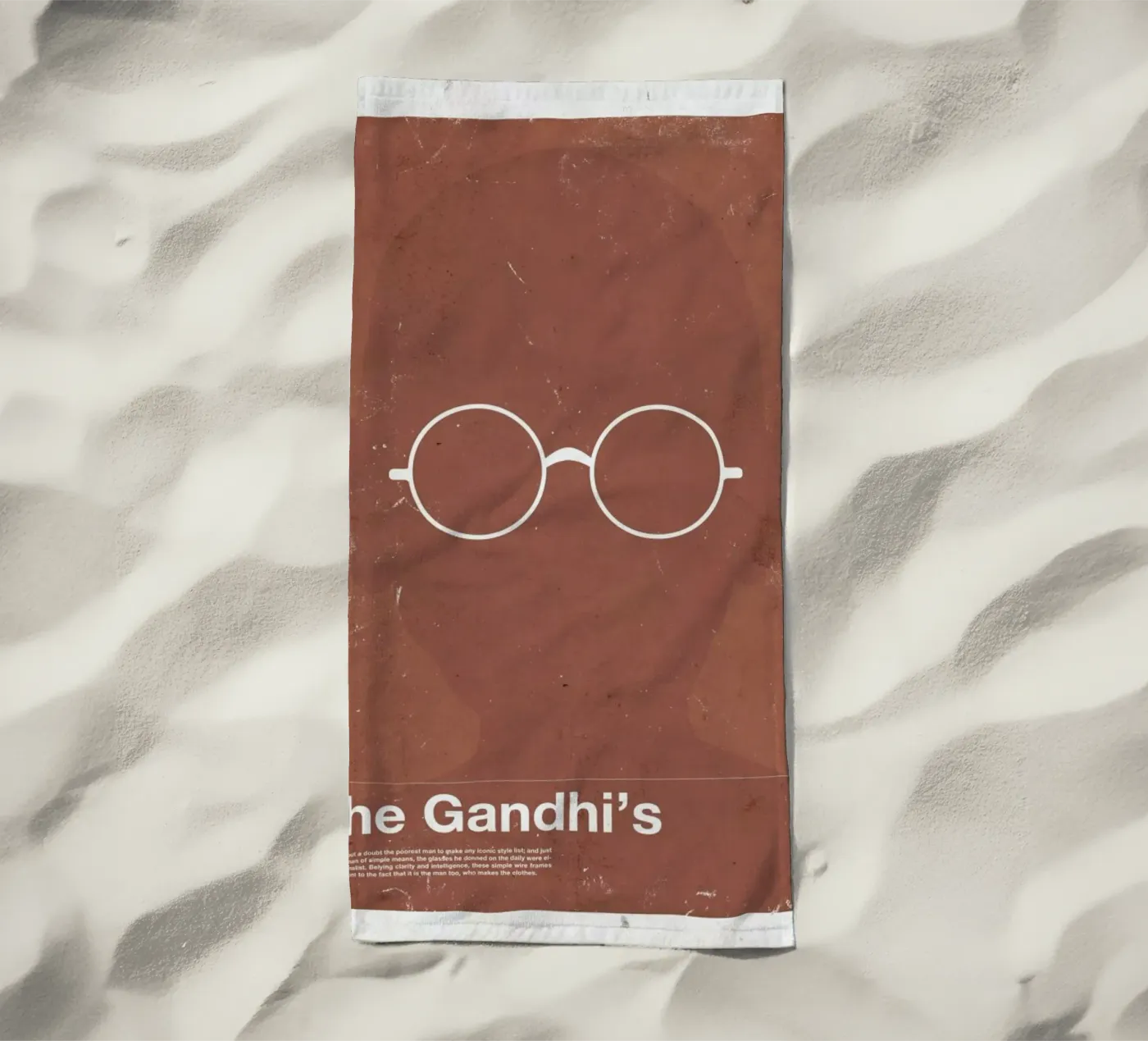 Framework Gandhi beach towel by Moxy Creative House