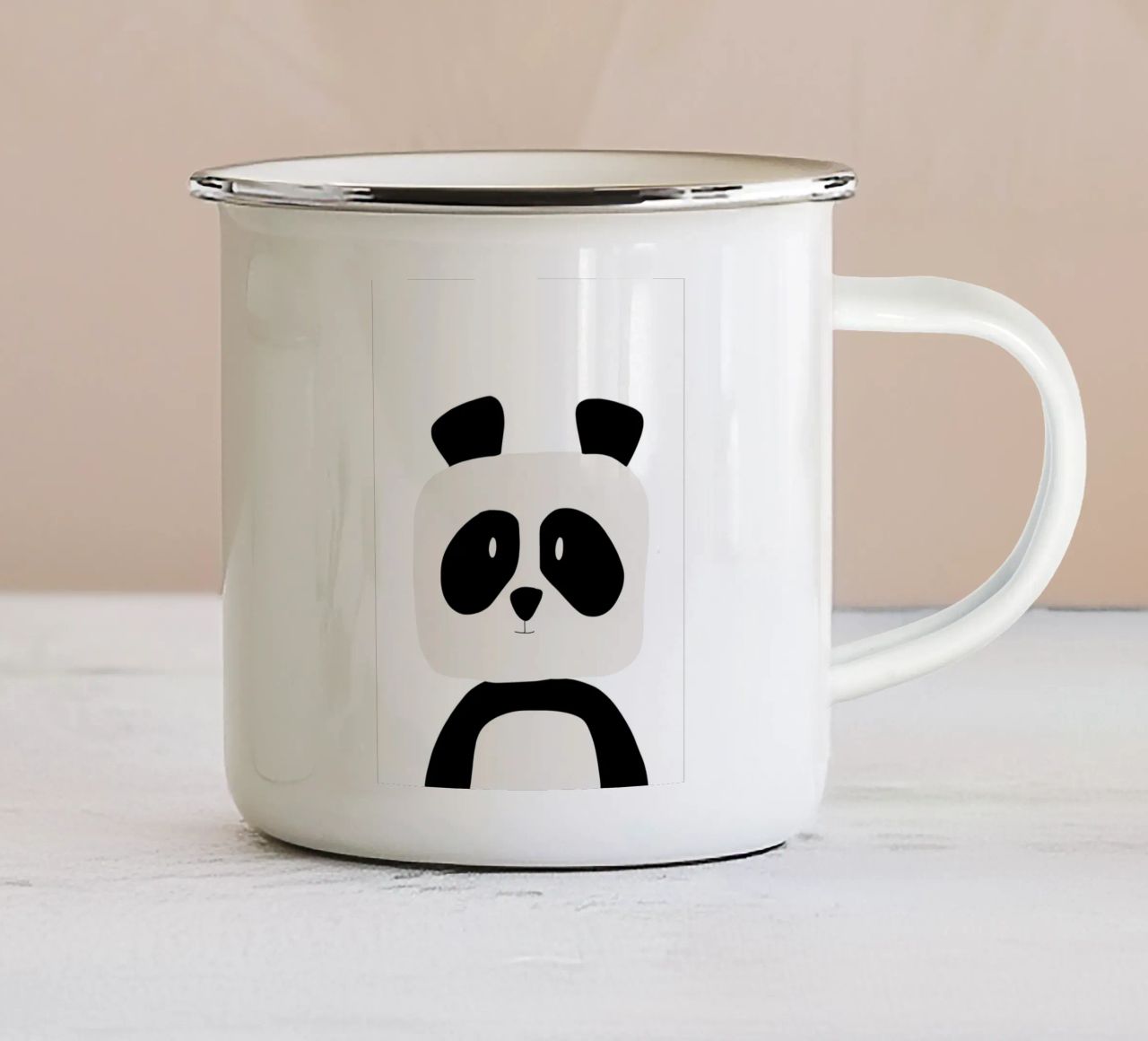 Panda tazza in smalto da BINNE