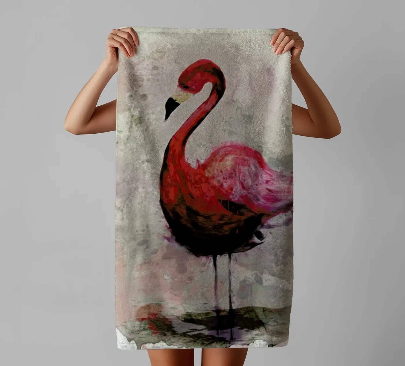 Flamingo badhanddoek van Sabrina Ziegenhorn