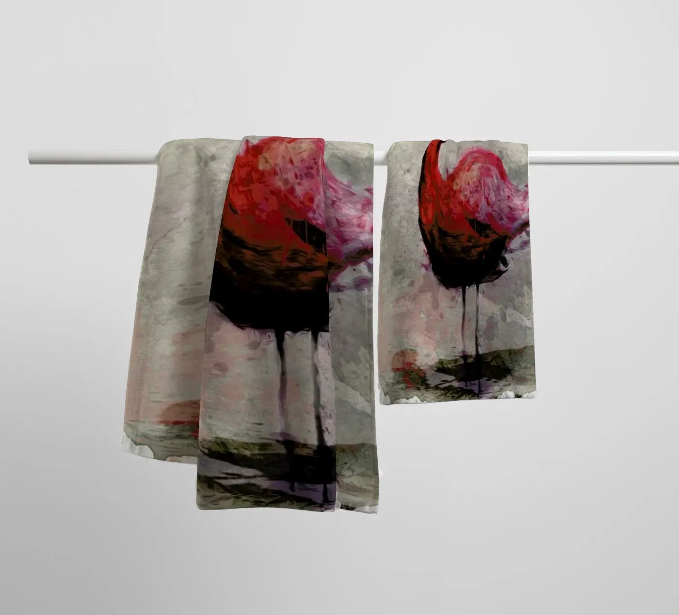 Flamingo badhanddoek van Sabrina Ziegenhorn