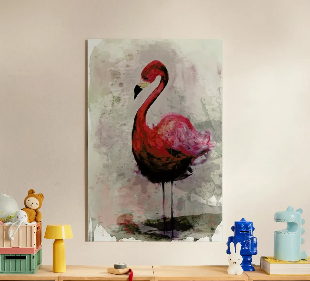 Flamingo acrylic glass by Sabrina Ziegenhorn