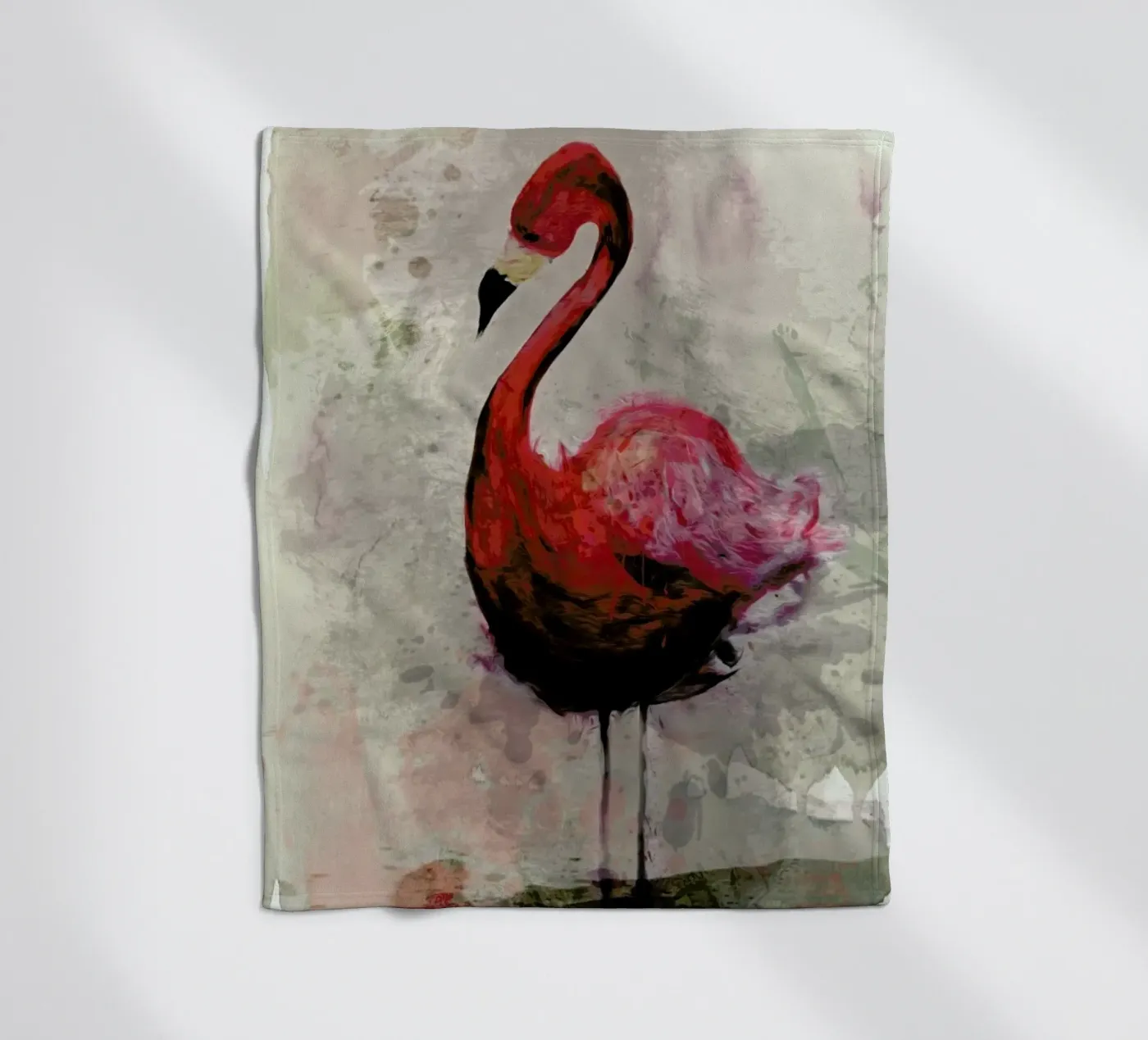Flamingo Fleecedecke von Sabrina Ziegenhorn