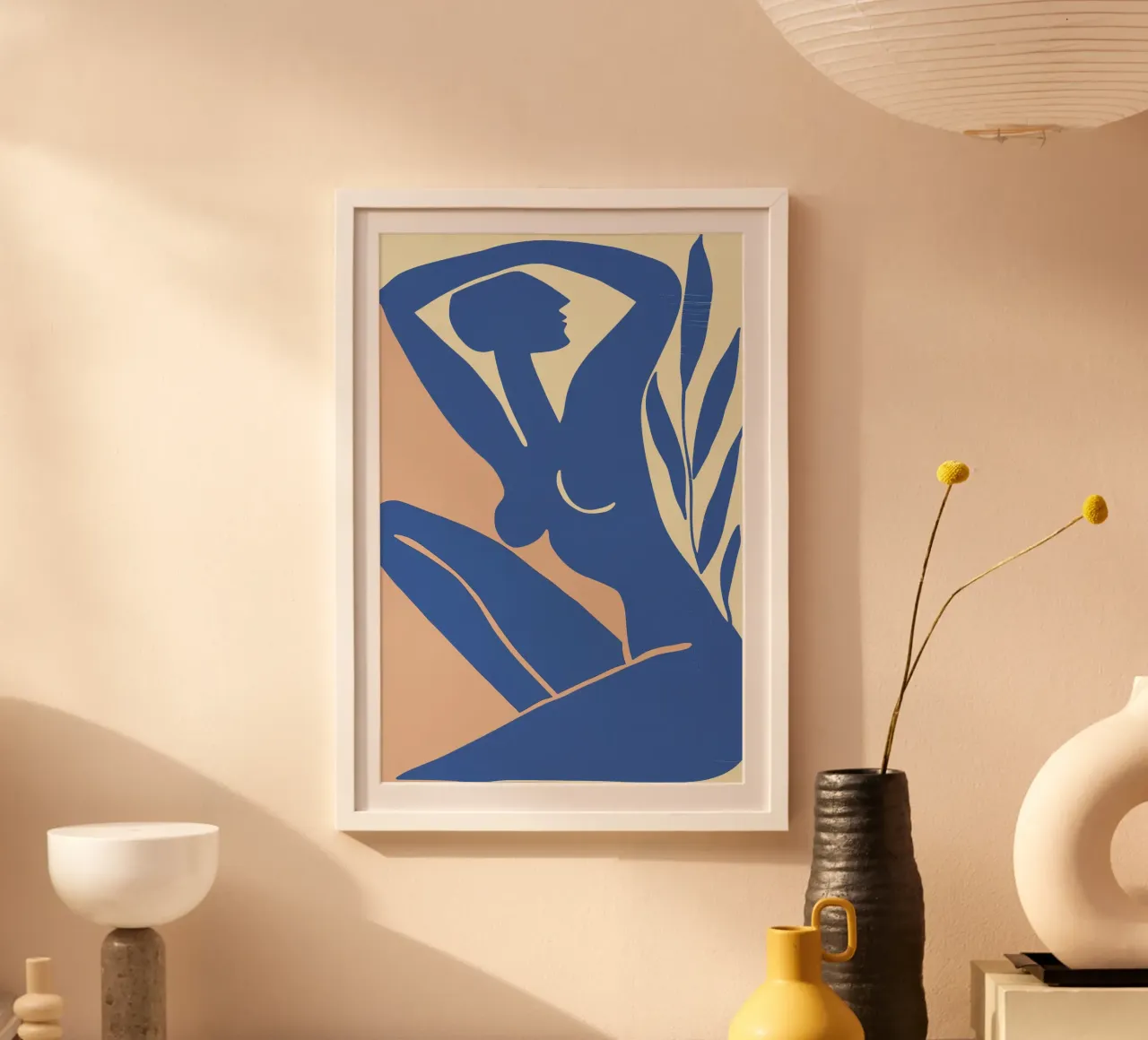 Blue Nude Woman | Abstract Minimalist Graphic Style poster by Autofocus