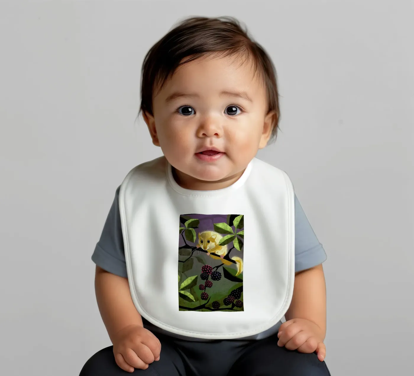 Haselmaus baby slabbetje van Sabrina Ziegenhorn