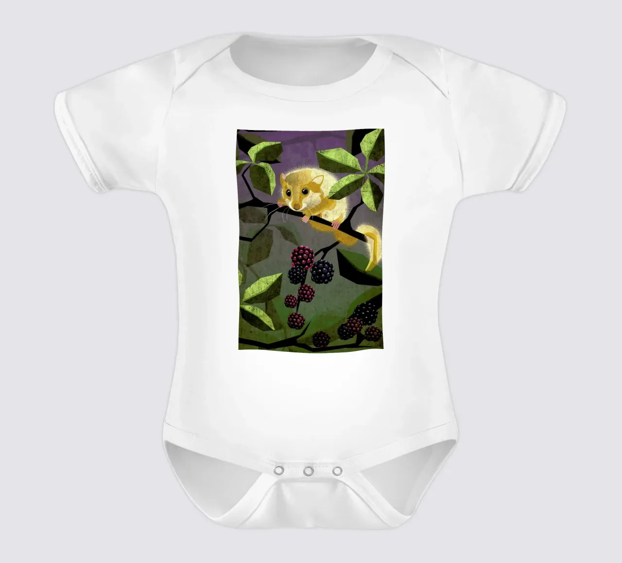 Haselmaus short-sleeve baby romper by Sabrina Ziegenhorn
