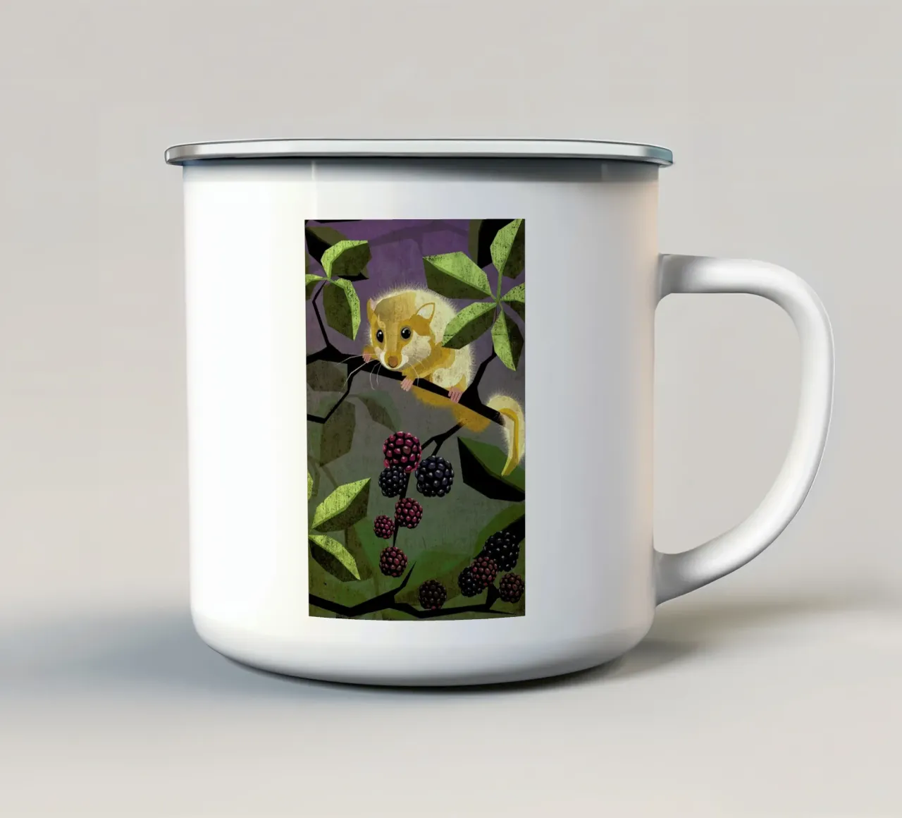 Haselmaus tazza in smalto da Sabrina Ziegenhorn